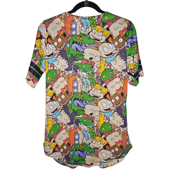 Nickelodeon Retro Rugrats Baseball Jersey 90s Inspired Novelty Print Tee Size L - Picture 2 of 7